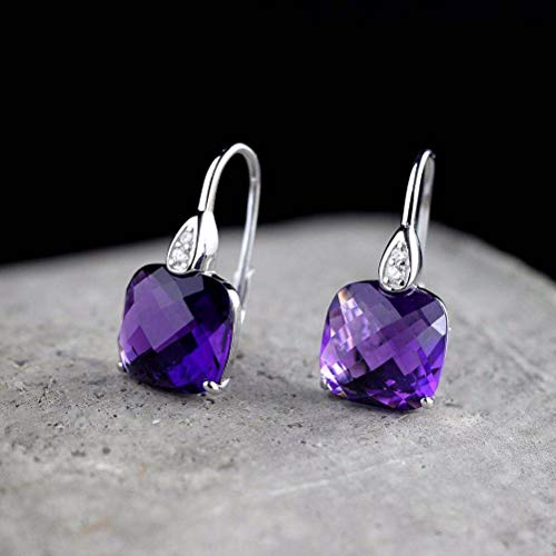 Ohrhänger, Ohrstecker für Damen, S925 Sterlingsilber, Schmuck, Ohrringe, modisch, handgefertigt, Amethyst-Ohrringe (Amethyst 925 Silber) von GUHPZA