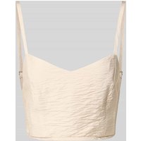 GUIDO MARIA KRETSCHMER WOMAN Crop Top in Crinkle-Optik Modell 'Athina' in Ecru, Größe 40 von GUIDO MARIA KRETSCHMER WOMAN