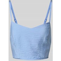 GUIDO MARIA KRETSCHMER WOMAN Crop Top in Crinkle-Optik Modell 'Athina' in Hellblau, Größe 42 von GUIDO MARIA KRETSCHMER WOMAN