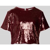 GUIDO MARIA KRETSCHMER WOMAN Cropped T-Shirt mit Allover-Pailettenbesatz Modell 'Diana' in Bordeaux, Größe 42 GUIDO MARIA KRETSCHMER WOMAN Cropped T-Shirt mit Allover-Pailettenbesatz Modell 'Diana' in Bordeaux, Größe 42 von GUIDO MARIA KRETSCHMER WOMAN