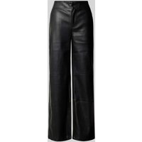 GUIDO MARIA KRETSCHMER WOMAN Stoffhose in Leder-Optik Modell 'Admira' in Black, Größe 44 von GUIDO MARIA KRETSCHMER WOMAN