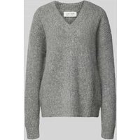 GUIDO MARIA KRETSCHMER WOMAN Strickpullover aus Alpaka-Mix mit V-Ausschnitt in Anthrazit, Größe 44 von GUIDO MARIA KRETSCHMER WOMAN