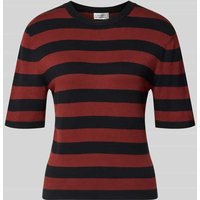 GUIDO MARIA KRETSCHMER WOMAN Strickshirt aus Viskose-Mix mit Rundhalsausschnitt in Bordeaux, Größe 44 von GUIDO MARIA KRETSCHMER WOMAN