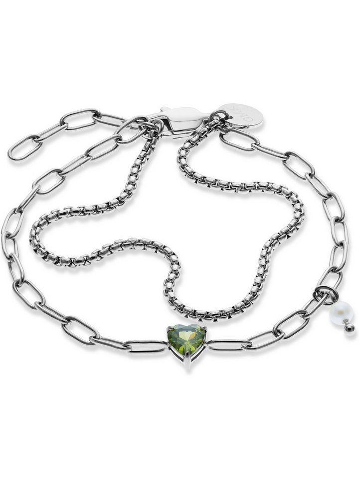 GUIDO MARIA KRETSCHMER Edelstahlarmband GMK Collection Damen-Armband Edelstahl 1 Zirkonia, Trendig GUIDO MARIA KRETSCHMER Edelstahlarmband GMK Collection Damen-Armband Edelstahl 1 Zirkonia, Trendig von GUIDO MARIA KRETSCHMER