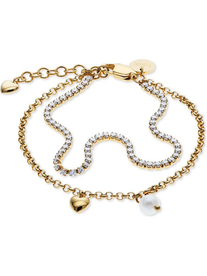 GUIDO MARIA KRETSCHMER Edelstahlarmband GMK Collection Damen-Armband Edelstahl Zirkonia, Trendig von GUIDO MARIA KRETSCHMER