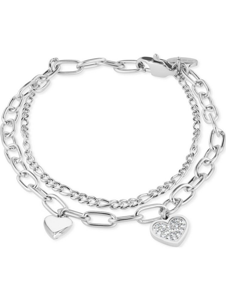 GUIDO MARIA KRETSCHMER Edelstahlarmband GMK Damen-Armband Edelstahl 20 Zirkonia Herz von GUIDO MARIA KRETSCHMER