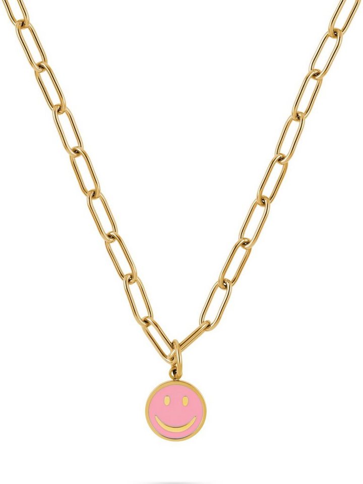 GUIDO MARIA KRETSCHMER Edelstahlkette GMK Damen-Kette Edelstahl, Emaille Smiley von GUIDO MARIA KRETSCHMER