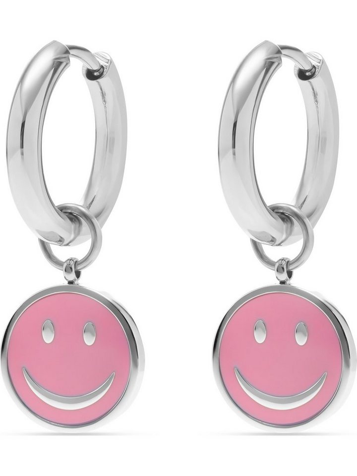 GUIDO MARIA KRETSCHMER Paar Creolen GMK Damen-Creolen Edelstahl, Emaille Smiley (Paar) von GUIDO MARIA KRETSCHMER