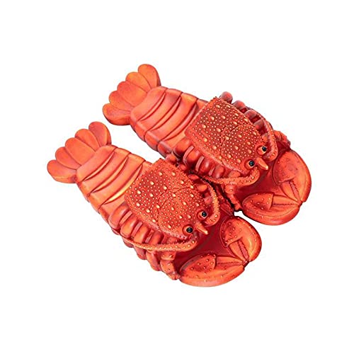 GUIYUN Hummer Hausschuhe Unisex Sommer Cool Swimming Pool Tier Strand Casual für Frauen und Männer Rutschfeste Indoor Outdoor Dunkelrot 38/39 von GUIYUN