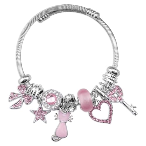 GUIZIYAO Mädchen Armbänder, Armband Kinder Mädchen, Cartoon Armband, Verstellbares Armband, Bettelarmbänder, Armband mit Charms, Geschenke für Töchter, Freundinnen, Ehefrauen, Freunde von GUIZIYAO