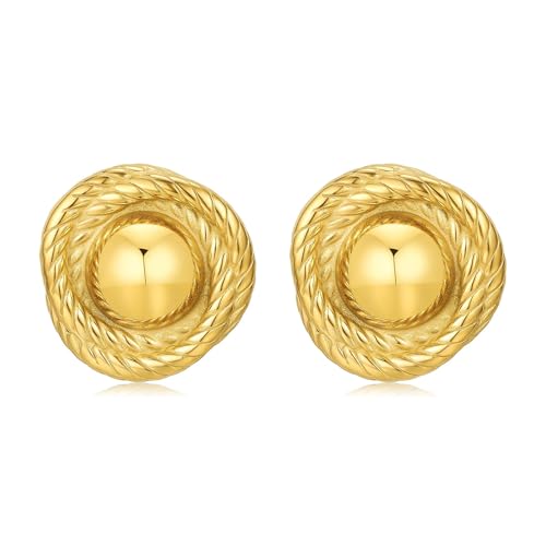 Ohrringe Gold, Goldene Ohrringe Damen, Vintage Verdreht Gestrickte Ohrringe, Chunky Goldene Ohrringe Damen, Vintage Ohrringe, Hypoallergen Ohrringe, Schmuck für Damen und Mädchen Ohrringe Gold, Goldene Ohrringe Damen, Vintage Verdreht Gestrickte Ohrringe, Chunky Goldene Ohrringe Damen, Vintage Ohrringe, Hypoallergen Ohrringe, Schmuck für Damen und Mädchen von GUIZIYAO
