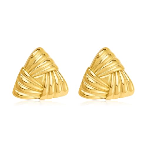 Ohrringe Gold, Goldene Ohrringe Damen, Vintage Verdreht Gestrickte Ohrringe, Chunky Goldene Ohrringe Damen, Vintage Ohrringe, Hypoallergen Ohrringe, Schmuck für Damen und Mädchen Ohrringe Gold, Goldene Ohrringe Damen, Vintage Verdreht Gestrickte Ohrringe, Chunky Goldene Ohrringe Damen, Vintage Ohrringe, Hypoallergen Ohrringe, Schmuck für Damen und Mädchen von GUIZIYAO