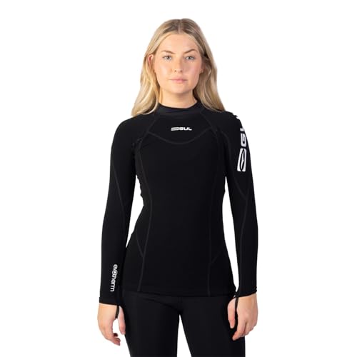 GUL Frauen Evotherm Damen Thermal Long Sleeve Top Black - UV - Protection und SPF Properties - Flatlock : Naht GUL Frauen Evotherm Damen Thermal Long Sleeve Top Black - UV - Protection und SPF Properties - Flatlock : Naht von GUL