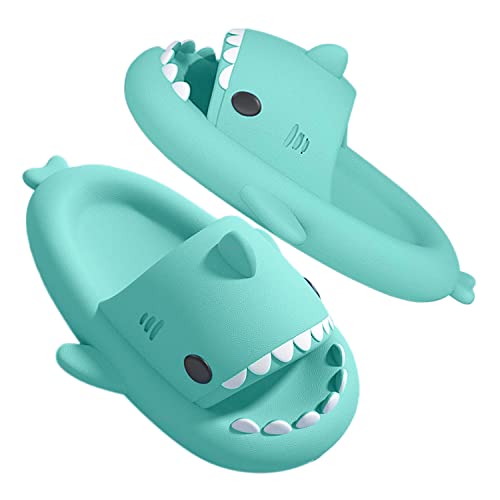 GULAKY Cloud Shark Slides Kinder Hai Hausschuhe Pillow Slippers rutschfest Badeschuhe Soft Badelatschen für Sommer Super Cute,Minzgrün,17 von GULAKY