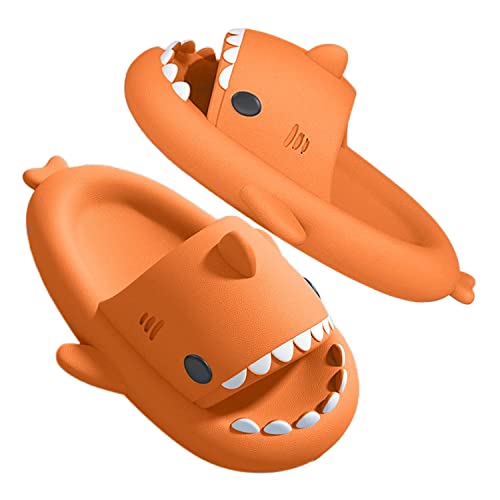 GULAKY Cloud Shark Slides Pillow Slippers Damen /Herren Hausschuhe Unisex Badeschuhe für Sommer,Orange,38.39 von GULAKY