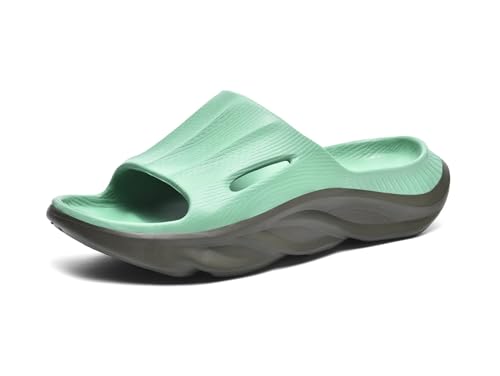 GULAKY Orthopädische Sandalen Damen Orthopedic Slippers Women Fußgewölbestütze Herren Cloud Recovery Pillow Slides Badeschuhe Hausschuhe,Green,M8 von GULAKY