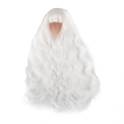 GULEEK BJD/SD Puppe Perücke Temperament Mädchen Perücke mit Pony handgemachtes lockiges Haar kann von Hand geändert werden, um Styling zu machen (Blanco) von GULEEK