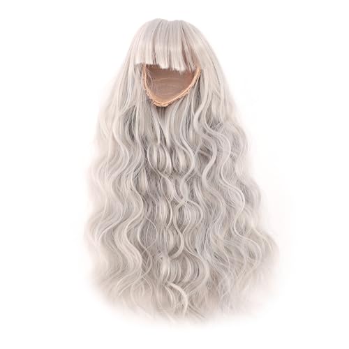 GULEEK BJD/SD Puppe Perücke Temperament Mädchen Perücke mit Pony handgemachtes lockiges Haar kann von Hand geändert werden, um Styling zu machen (Plata) von GULEEK