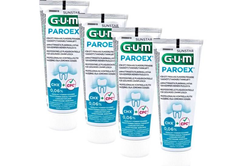 GUM Zahnpasta 4x GUM Paroex 0,06% CHX Zahnpasta 4x 75ml von GUM
