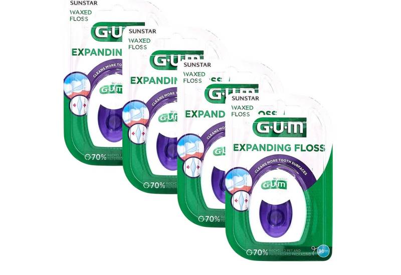 GUM Zahnseide 4 x GUM Expanding Floss Zahnseide 4x 30 m von GUM