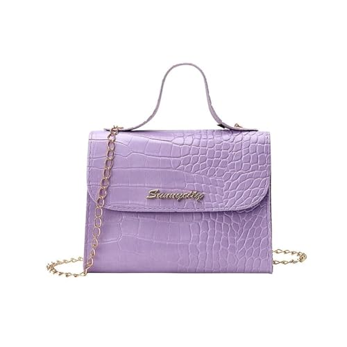 GUMMMY Damen-Handtasche, Mini-Damentaschen, schicke Kette, Umhängetasche, einzelne Umhängetasche, Damenhandtasche, violett, Einheitsgröße von GUMMMY