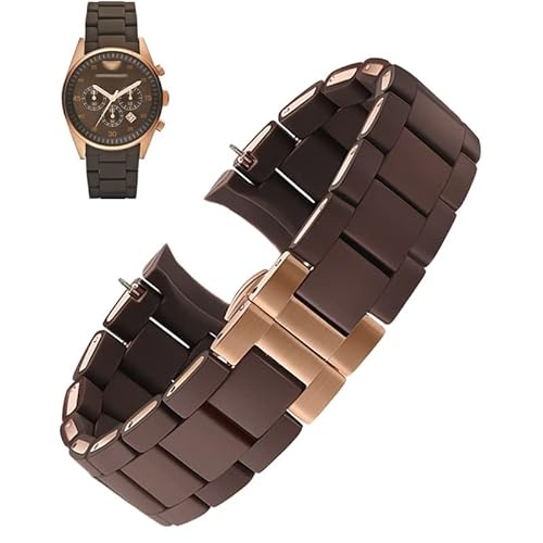 GUMMMY Das Silikon-Uhrenarmband aus Stahl ist geeignet für Armani-Uhrenarmband AR5905 906 AR5919 920 AR5890 891 Uhrenkette 20 mm 23 mm, 23 mm, Achat von GUMMMY