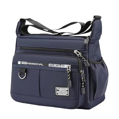 GUMMMY Herren-Umhängetasche, einzelne Schultertasche, große Kapazität, Aufbewahrungstasche, modisch, mehrere Taschen, Business-Crossbody-Tasche, blau, Einheitsgröße GUMMMY Herren-Umhängetasche, einzelne Schultertasche, große Kapazität, Aufbewahrungstasche, modisch, mehrere Taschen, Business-Crossbody-Tasche, blau, Einheitsgröße von GUMMMY