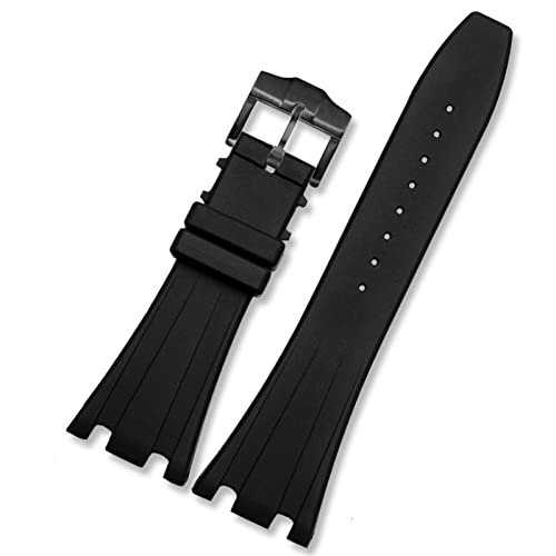 GUMMMY Uhrenarmband für AP 15703 15710 26703 Royal Oak Offshore, Gummiarmband, 28 mm, schwarzes Herrenarmband, Faltschließe mit Werkzeug, 28mm, Achat von GUMMMY