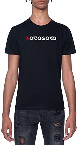 Arasaka Logo with Text Schwarz T-Shirt Herren Mit Kurzen Ärmeln Und Rundem Hals Black Mens von GUNMANTOR