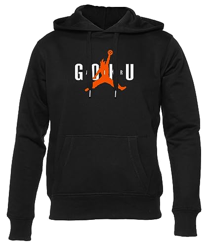 GUNMANTOR Air Goku 2 Schwarz Kapuzenpullover Herren Damen Unisex Langarm Ärmel Black Hoodie Mens Womens von GUNMANTOR