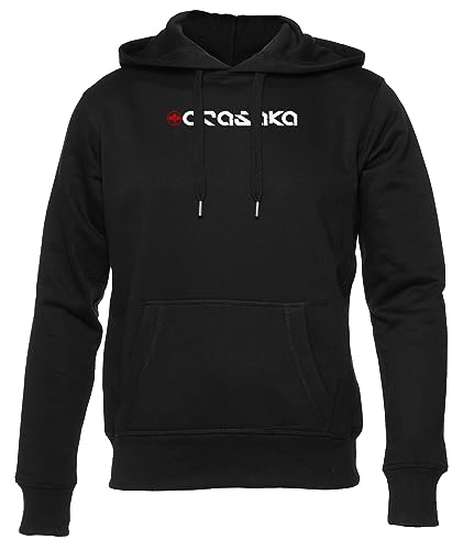 GUNMANTOR Arasaka Logo with Text Schwarz Kapuzenpullover Herren Damen Unisex Langarm Ärmel Black Hoodie Mens Womens von GUNMANTOR