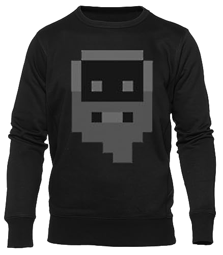 GUNMANTOR Dwarf Fortress Icon Schwarz Sweater Herren Damen Unisex Langarm Ärmel Rundem Hals Black Jumper Mens Womens von GUNMANTOR