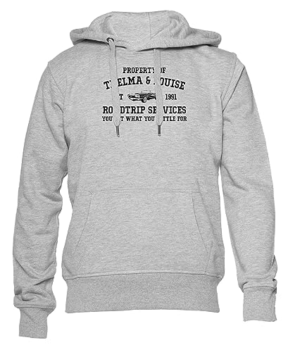 GUNMANTOR Thelma and Louise Grauer Kapuzenpullover Herren Damen Unisex Langarm Ärmel Grey Hoodie Mens Womens von GUNMANTOR