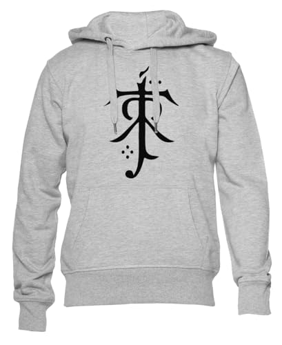 GUNMANTOR Tolkien Estate Symbol Grauer Kapuzenpullover Herren Damen Unisex Langarm Ärmel Grey Hoodie Mens Womens von GUNMANTOR