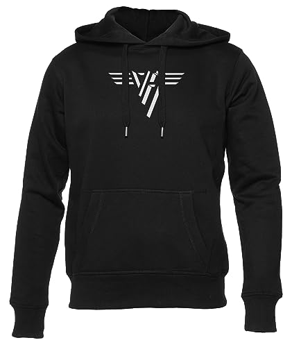 Vh Van Logo Schwarz Kapuzenpullover Herren Damen Unisex Langarm Ärmel Black Hoodie Mens Womens von GUNMANTOR