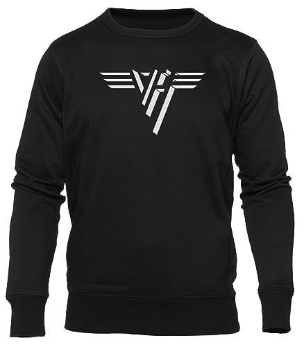 Vh Van Logo Schwarz Sweater Herren Damen Unisex Langarm Ärmel Rundem Hals Black Jumper Mens Womens von GUNMANTOR