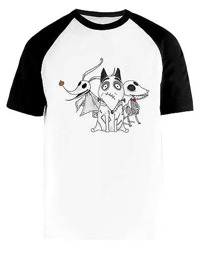 Zero, Scraps and Sparky Weißes Baseball T-Shirt Herren Damen Unisex Kurze Ärmel Rundem Hals White Mens Womens von GUNMANTOR