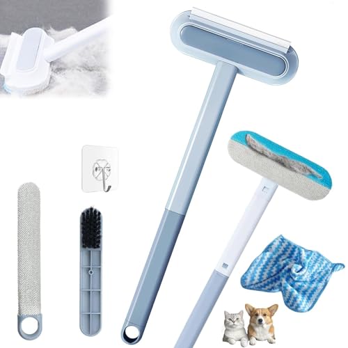 4 in 1 Multifunktionaler Tierhaarentferner, Tierhaarentfernungsbürste, Multifunktionaler Hunde- und Katzenhaarentferner, Haustierreinigungsbürste mit Haken und Handtuch, Nass- und Trockenverwendung von GUO-SWY