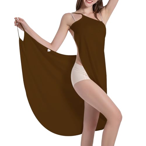 Damen Sarong für Strand,Damen Strandkleider Strandtuch Wickeltuch Sommer Bikini Badeanzüge Cover Ups Wickelkleid mit Spaghettiträger Ärmellos Wickelrock Lang Neckholder Kleid Lose Strandrock L M von GUOCU