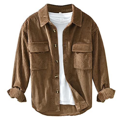 GUOCU Herren Hemd Langarm Freizeithemd Cordhemd Kordhemd Cordjacke Cord Hemd Langarmhemd Frühling Herbst Vintage Hemdjacke Langarm Oberteil Lose Hemden Tops XXL GUOCU Herren Hemd Langarm Freizeithemd Cordhemd Kordhemd Cordjacke Cord Hemd Langarmhemd Frühling Herbst Vintage Hemdjacke Langarm Oberteil Lose Hemden Tops XXL von GUOCU