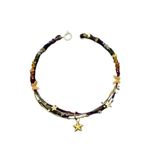 GUOGAOzz Es ist in Ordnung, nicht in Ordnung zu sein. Buntes Armband mit funkelnden Sternen, einzigartiges Bohemian-Perlenarmband, inspirierendes Schmuckgeschenk für Frauen (Style A) von GUOGAOzz