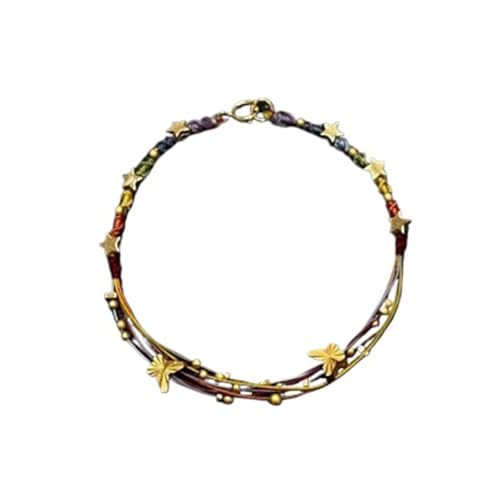 GUOGAOzz Es ist in Ordnung, nicht in Ordnung zu sein. Buntes Armband mit funkelnden Sternen, einzigartiges Bohemian-Perlenarmband, inspirierendes Schmuckgeschenk für Frauen (Style B) von GUOGAOzz