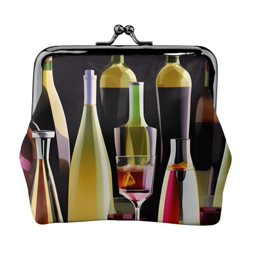 Cocktailgläser und Weinflaschen Druck Kompakte Münzbörse 11,5 x 10,5 cm Niedliche Mini-Geldbörse mit Kussverschluss Wasserdichte Tasche Cocktailgläser und Weinflaschen Druck Kompakte Münzbörse 11,5 x 10,5 cm Niedliche Mini-Geldbörse mit Kussverschluss Wasserdichte Tasche von GUOLGP