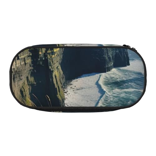 GUOLGP Ireland Outdoors County Clare The Cliffs Print School Students Zipper Pouch Pencil Case Office Supplies Functionality Storage von GUOLGP