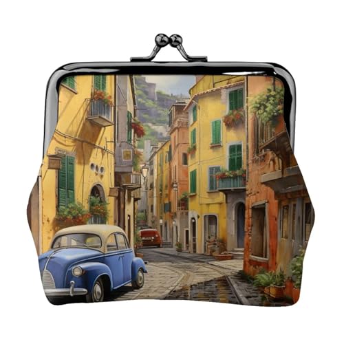 Italian Street Print Compact Coin Purse 11.5 x 10.5 cm Cute Mini Wallet with Kiss Lock Waterproof Pouch Italian Street Print Compact Coin Purse 11.5 x 10.5 cm Cute Mini Wallet with Kiss Lock Waterproof Pouch von GUOLGP