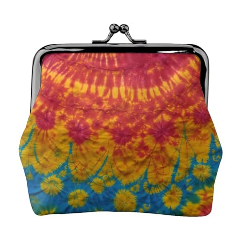Kompakte Münzbörse mit Batikmotiv, Hippie-Druck, 11,5 x 10,5 cm, niedliche Mini-Geldbörse mit Kussverschluss, wasserdichte Tasche Kompakte Münzbörse mit Batikmotiv, Hippie-Druck, 11,5 x 10,5 cm, niedliche Mini-Geldbörse mit Kussverschluss, wasserdichte Tasche von GUOLGP