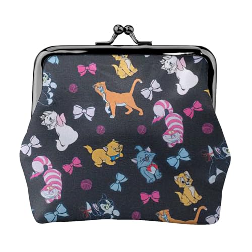 Kompakte Münzbörse mit Cartoon-Katzen-Druck, 11,5 x 10,5 cm, niedliche Mini-Geldbörse mit Kussverschluss, wasserdichte Tasche Kompakte Münzbörse mit Cartoon-Katzen-Druck, 11,5 x 10,5 cm, niedliche Mini-Geldbörse mit Kussverschluss, wasserdichte Tasche von GUOLGP