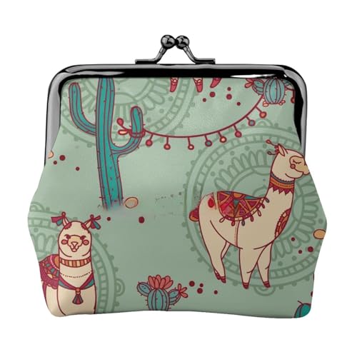 Kompakte Münzbörse mit Lamas-Druck, 11,5 x 10,5 cm, niedliche Mini-Geldbörse mit Kussverschluss, wasserdichte Tasche Kompakte Münzbörse mit Lamas-Druck, 11,5 x 10,5 cm, niedliche Mini-Geldbörse mit Kussverschluss, wasserdichte Tasche von GUOLGP
