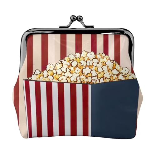 Kompakte Münzbörse mit Popcorn-Druck, 11,5 x 10,5 cm, niedliche Mini-Geldbörse mit Kussverschluss, wasserdichte Tasche Kompakte Münzbörse mit Popcorn-Druck, 11,5 x 10,5 cm, niedliche Mini-Geldbörse mit Kussverschluss, wasserdichte Tasche von GUOLGP