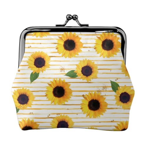 Kompakte Münzbörse mit Sonnenblumenmuster, 11,5 x 10,5 cm, niedliche Mini-Geldbörse mit Kussverschluss, wasserdichte Tasche Kompakte Münzbörse mit Sonnenblumenmuster, 11,5 x 10,5 cm, niedliche Mini-Geldbörse mit Kussverschluss, wasserdichte Tasche von GUOLGP